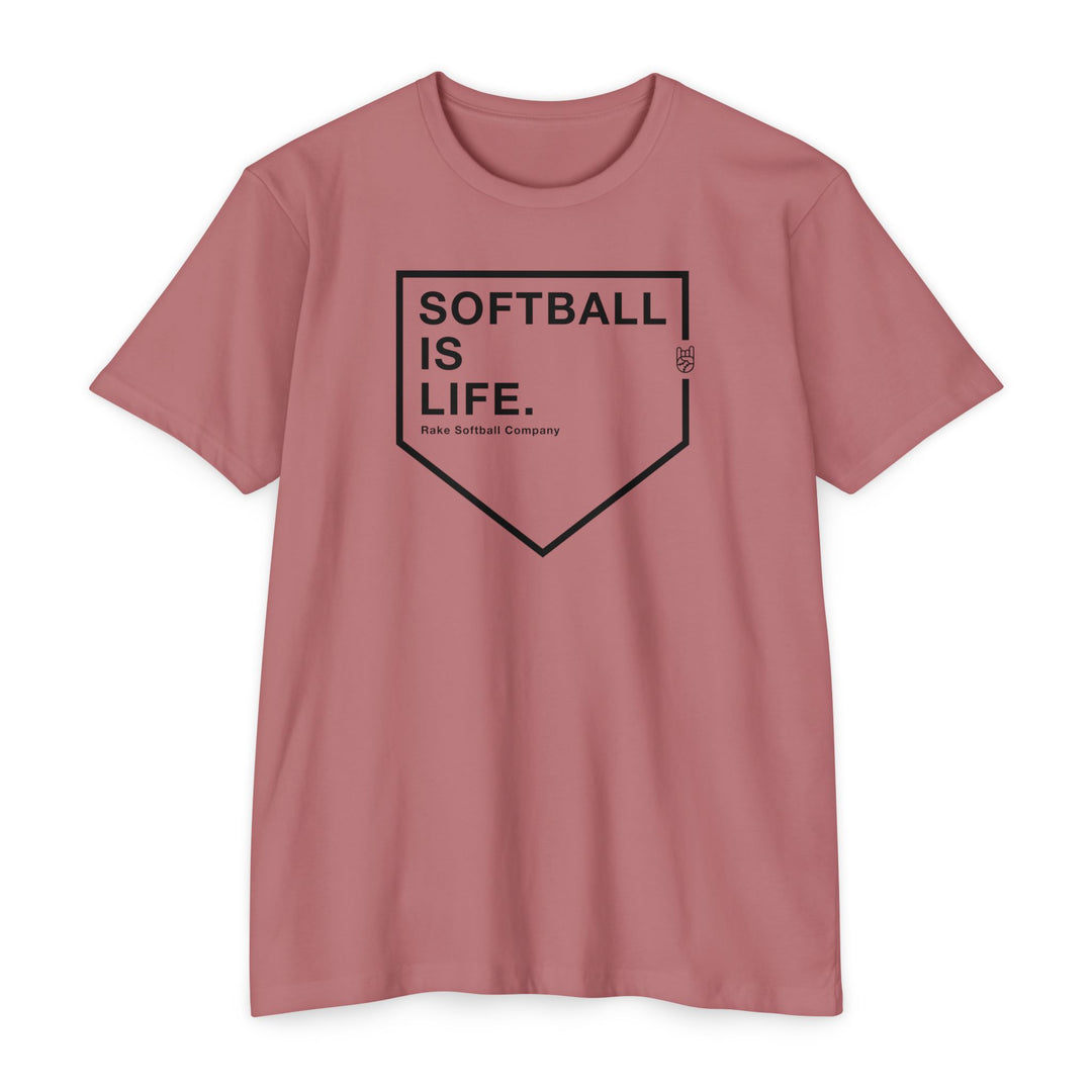 Softball Is Life Tee - Rake Baseball Company - RAKE BASEBALL | BASEBALL T-SHIRT | BASEBALL CLOTHING | GOOD VIBES ONLY