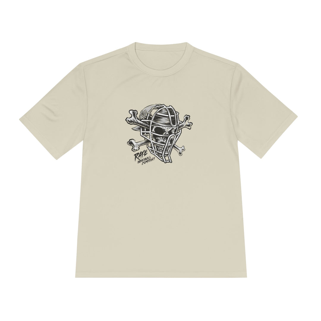 Skull & Bones Catching Dry Fit Tee - Rake Baseball Company - RAKE BASEBALL | BASEBALL T-SHIRT | BASEBALL CLOTHING | GOOD VIBES ONLY