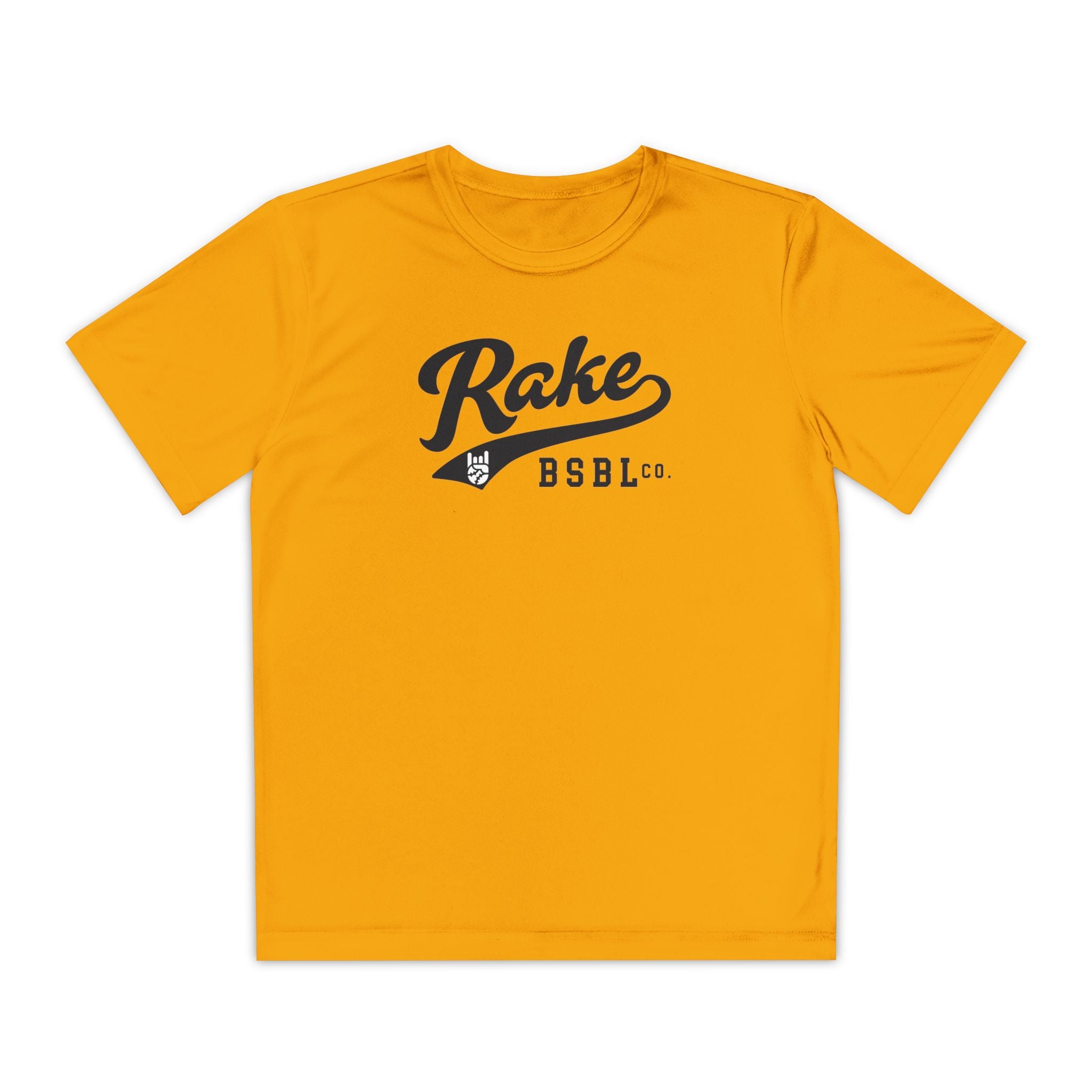 Kids Rake Script Dry Fit Tee - Rake Baseball Company - RAKE BASEBALL | BASEBALL T-SHIRT | BASEBALL CLOTHING | GOOD VIBES ONLY