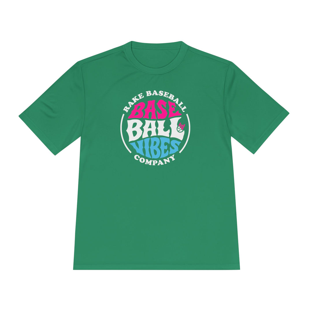 Baseball Vibes Dry Fit Tee - Rake Baseball Company - RAKE BASEBALL | BASEBALL T-SHIRT | BASEBALL CLOTHING | GOOD VIBES ONLY