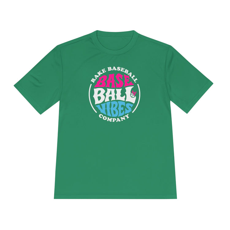 Baseball Vibes Dry Fit Tee - Rake Baseball Company - RAKE BASEBALL | BASEBALL T-SHIRT | BASEBALL CLOTHING | GOOD VIBES ONLY