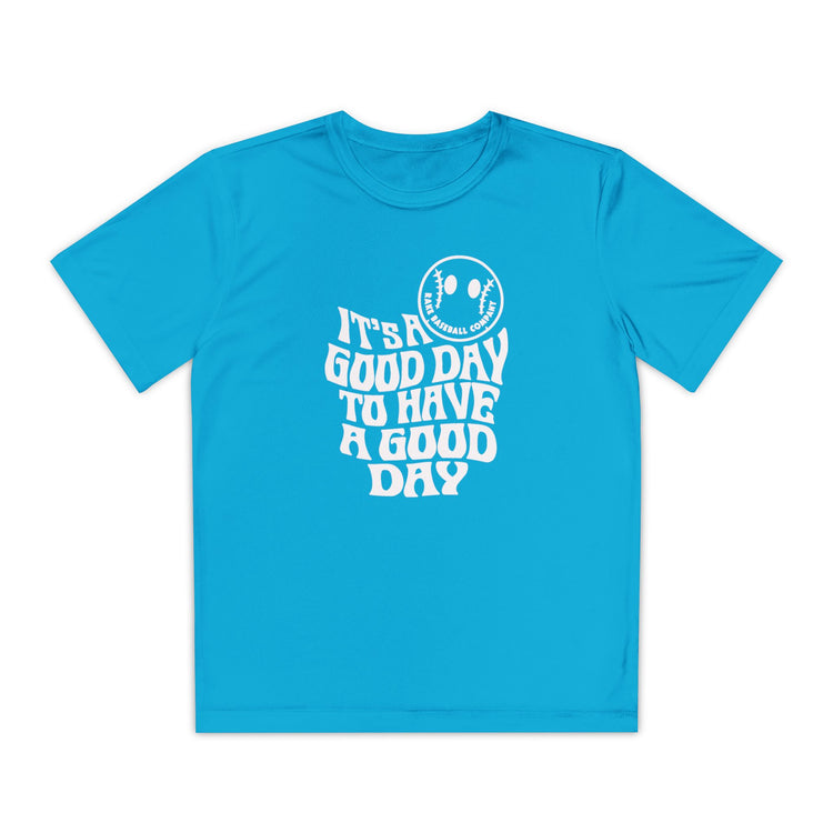 Kids It's A Good Day Dry Fit Tee - Rake Baseball Company - RAKE BASEBALL | BASEBALL T-SHIRT | BASEBALL CLOTHING | GOOD VIBES ONLY