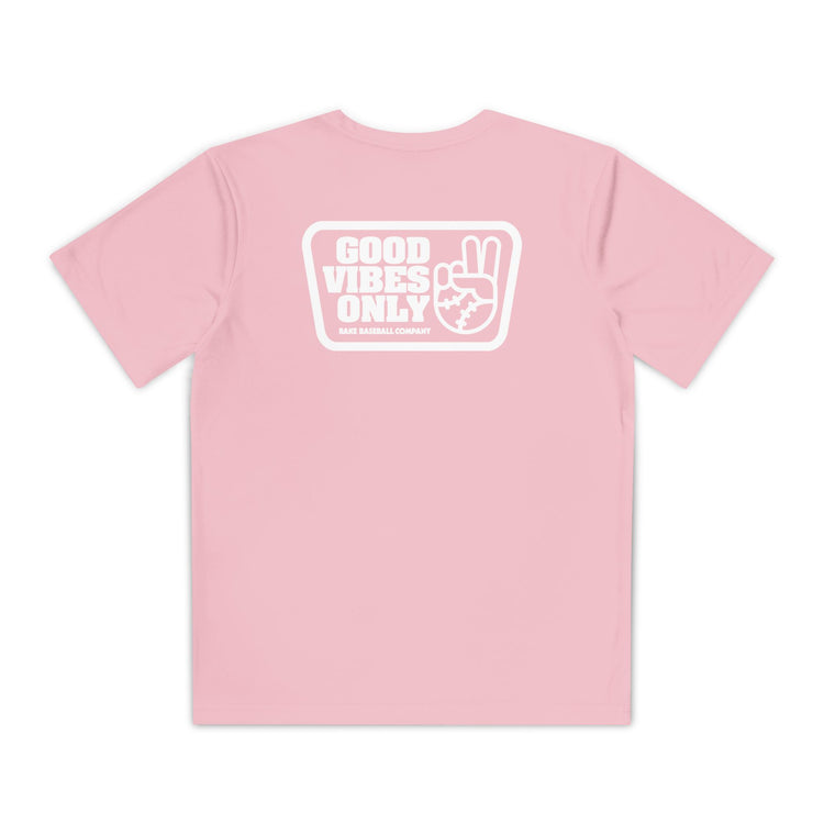 Kids Good Vibes Only Box Dry Fit Tee - Rake Baseball Company - RAKE BASEBALL | BASEBALL T-SHIRT | BASEBALL CLOTHING | GOOD VIBES ONLY