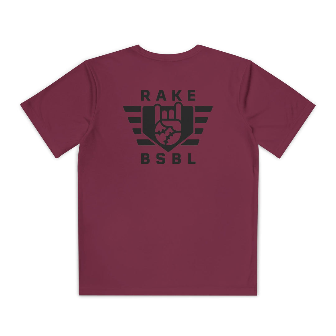 Kids Rake Flag Dry Fit Tee - Rake Baseball Company - RAKE BASEBALL | BASEBALL T-SHIRT | BASEBALL CLOTHING | GOOD VIBES ONLY