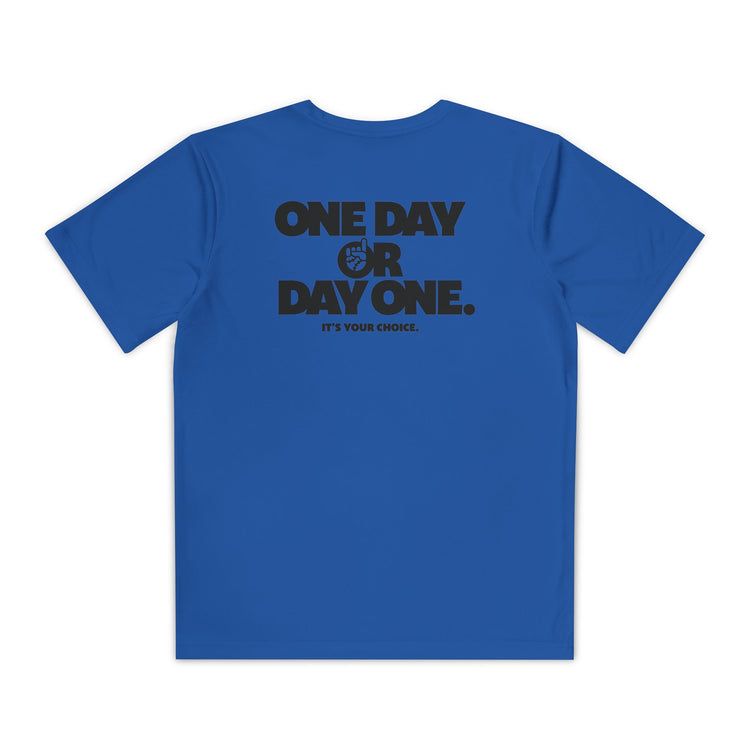 Kids One Day or Day One Dry Fit Tee - Rake Baseball Company - RAKE BASEBALL | BASEBALL T-SHIRT | BASEBALL CLOTHING | GOOD VIBES ONLY