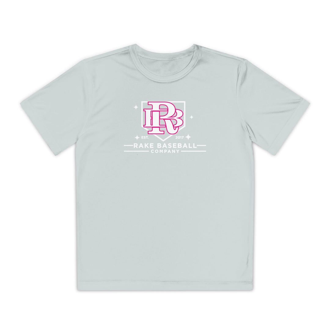 Kids Rake Baseball Homeplate Tee Dry Fit Tee - Rake Baseball Company - RAKE BASEBALL | BASEBALL T-SHIRT | BASEBALL CLOTHING | GOOD VIBES ONLY