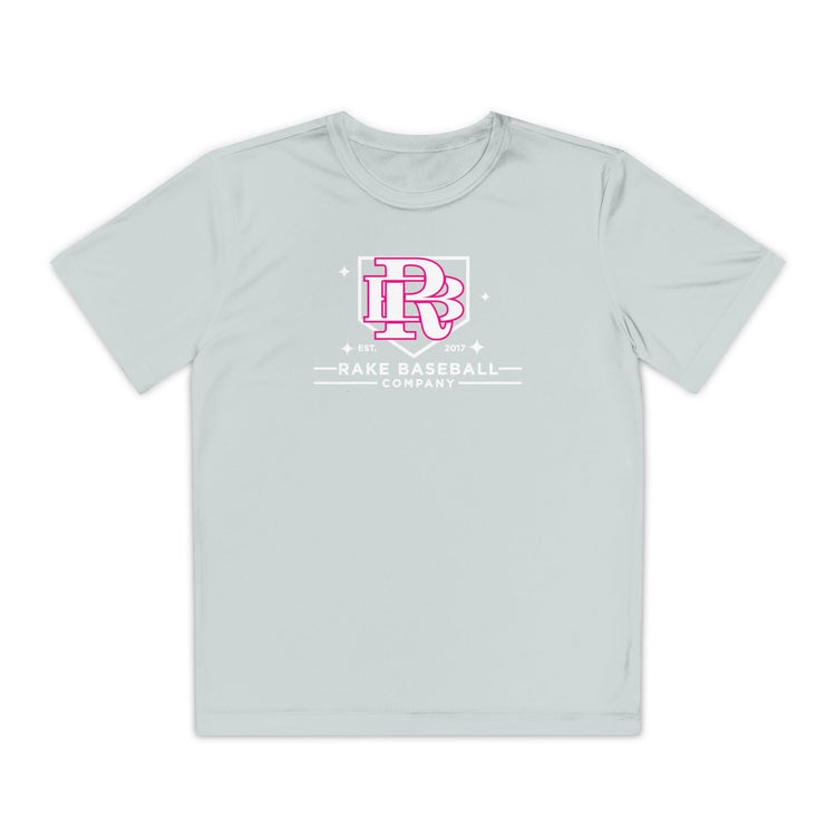 Kids Rake Baseball Homeplate Tee Dry Fit Tee - Rake Baseball Company - RAKE BASEBALL | BASEBALL T-SHIRT | BASEBALL CLOTHING | GOOD VIBES ONLY