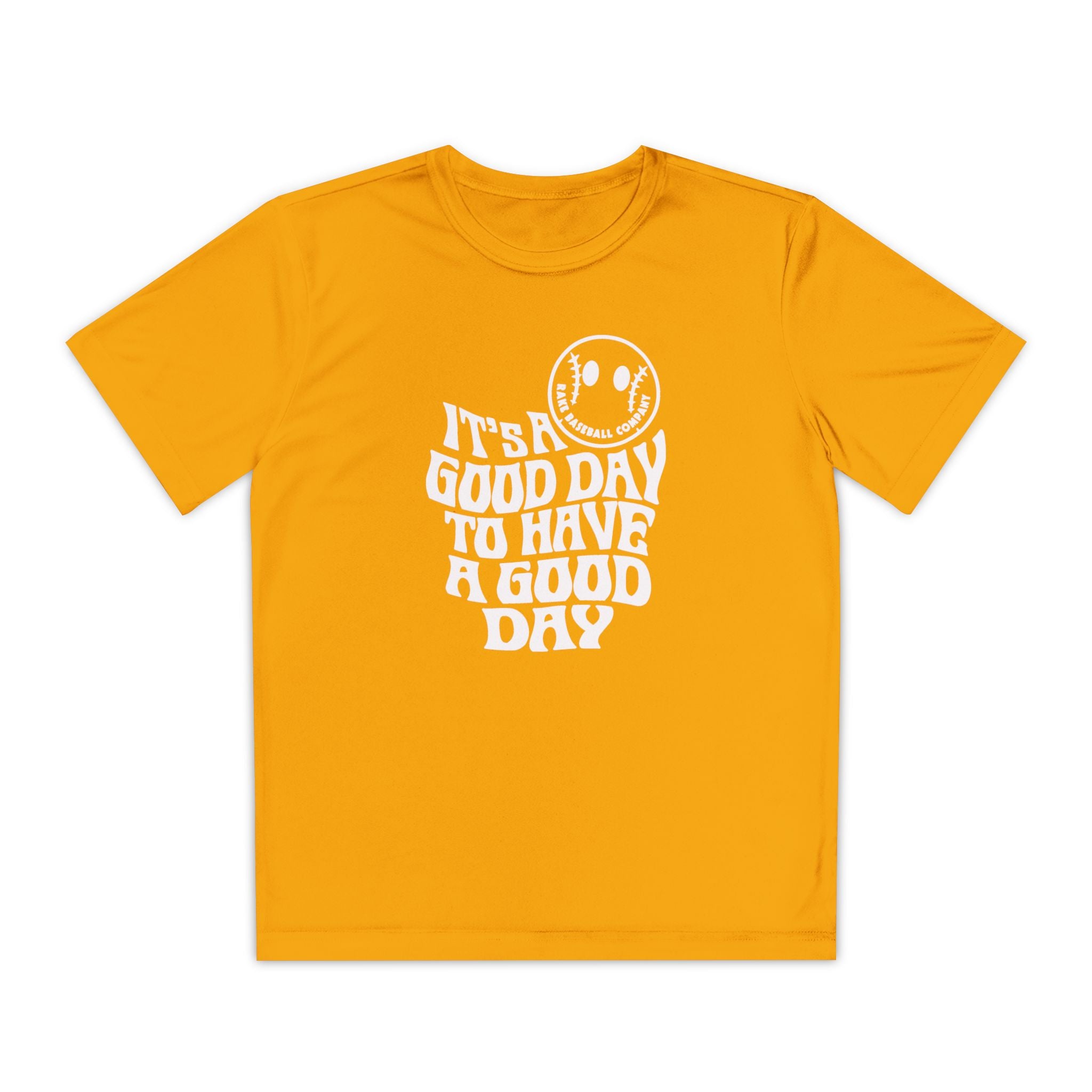 Kids It's A Good Day Dry Fit Tee - Rake Baseball Company - RAKE BASEBALL | BASEBALL T-SHIRT | BASEBALL CLOTHING | GOOD VIBES ONLY