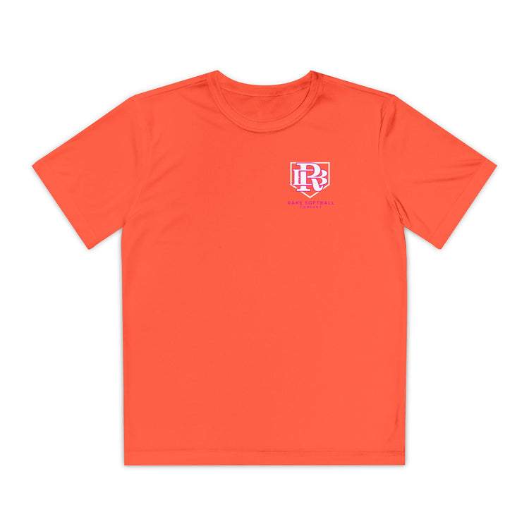 Kids RB Homeplate Softball Dry Fit Tee - Rake Baseball Company - RAKE BASEBALL | BASEBALL T-SHIRT | BASEBALL CLOTHING | GOOD VIBES ONLY