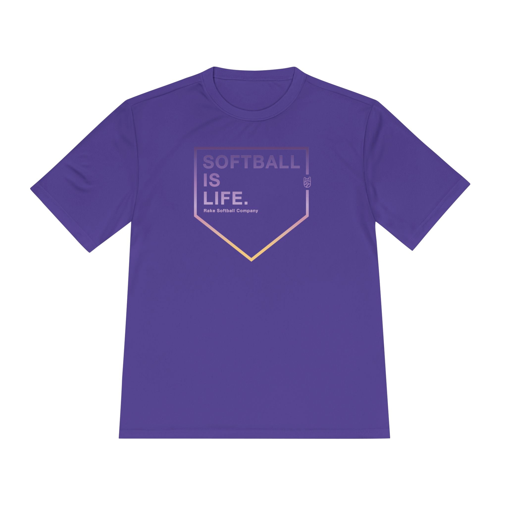 Softball Is Life Dry Fit Tee - Rake Baseball Company - RAKE BASEBALL | BASEBALL T-SHIRT | BASEBALL CLOTHING | GOOD VIBES ONLY