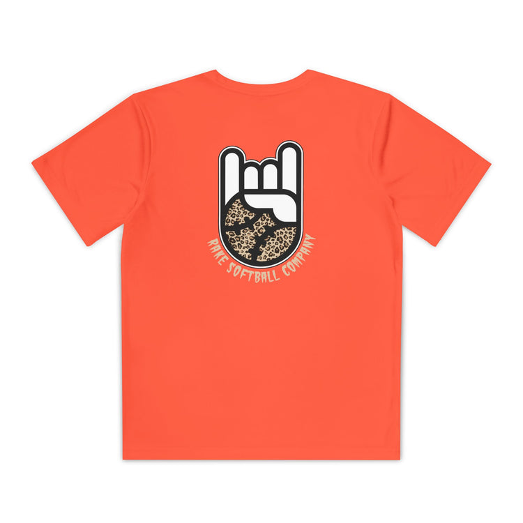 Kids Rake Cheetah Softball Company Dry Fit Tee - Rake Baseball Company - RAKE BASEBALL | BASEBALL T-SHIRT | BASEBALL CLOTHING | GOOD VIBES ONLY