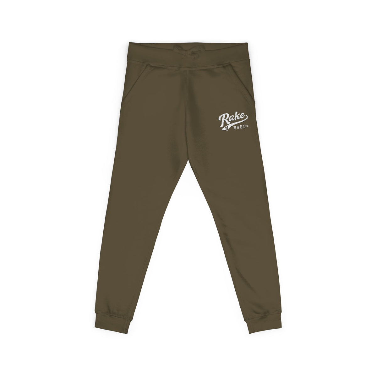 Embroidered 'Bakes Live' Olive Fleece Sweatpants — Cozy Joggers - Rake Baseball Company - RAKE BASEBALL | BASEBALL T-SHIRT | BASEBALL CLOTHING | GOOD VIBES ONLY