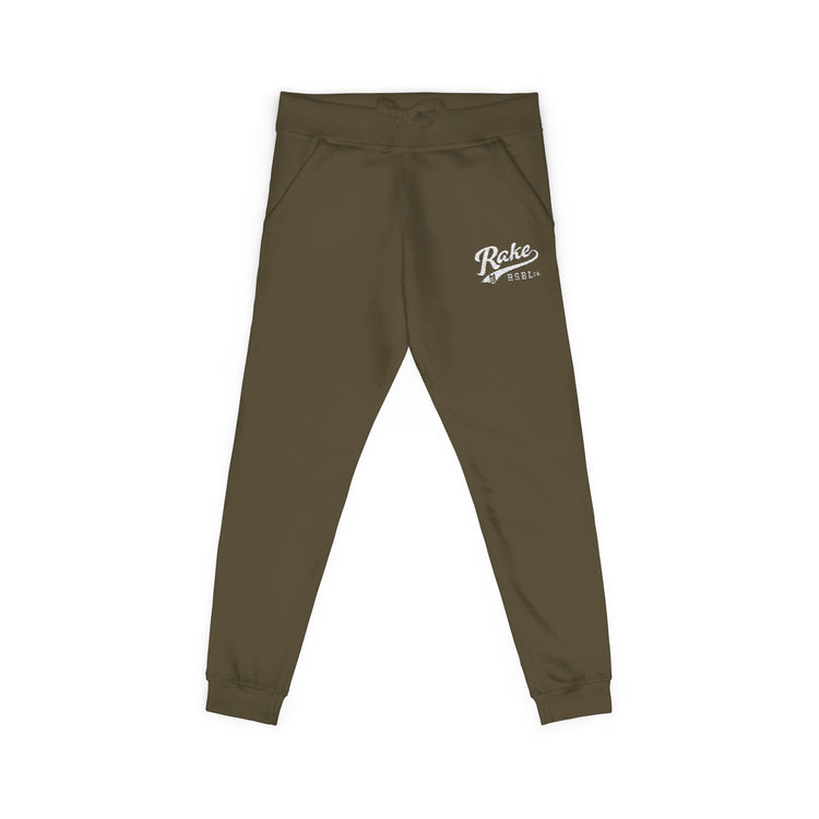 Embroidered 'Bakes Live' Olive Fleece Sweatpants — Cozy Joggers - Rake Baseball Company - RAKE BASEBALL | BASEBALL T-SHIRT | BASEBALL CLOTHING | GOOD VIBES ONLY