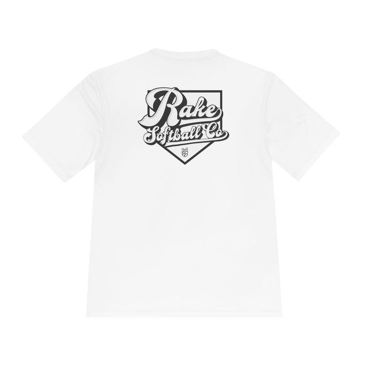 Rake Softball Co. Dry Fit Tee - Rake Baseball Company - RAKE BASEBALL | BASEBALL T-SHIRT | BASEBALL CLOTHING | GOOD VIBES ONLY
