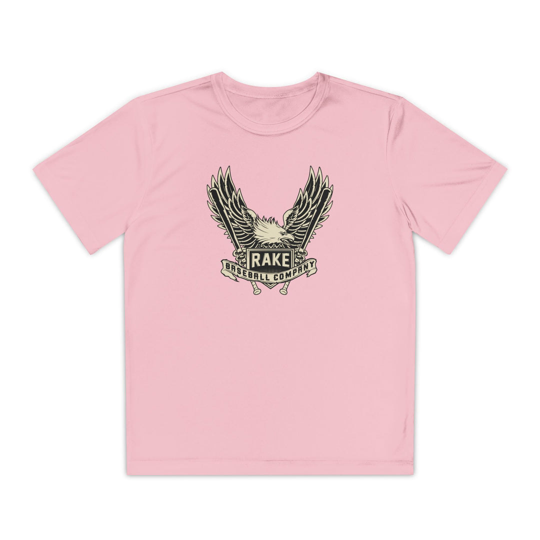 Kids Rake Eagle Dry Fit Tee - Rake Baseball Company - RAKE BASEBALL | BASEBALL T-SHIRT | BASEBALL CLOTHING | GOOD VIBES ONLY