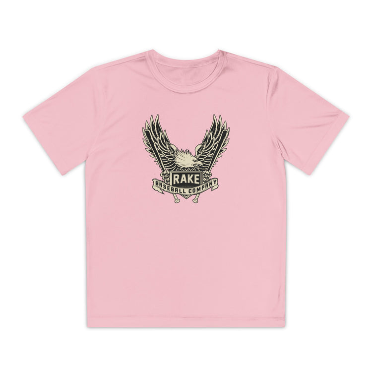 Kids Rake Eagle Dry Fit Tee - Rake Baseball Company - RAKE BASEBALL | BASEBALL T-SHIRT | BASEBALL CLOTHING | GOOD VIBES ONLY