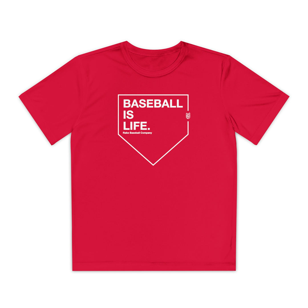 Kids Baseball Is Life Dry Fit Tee