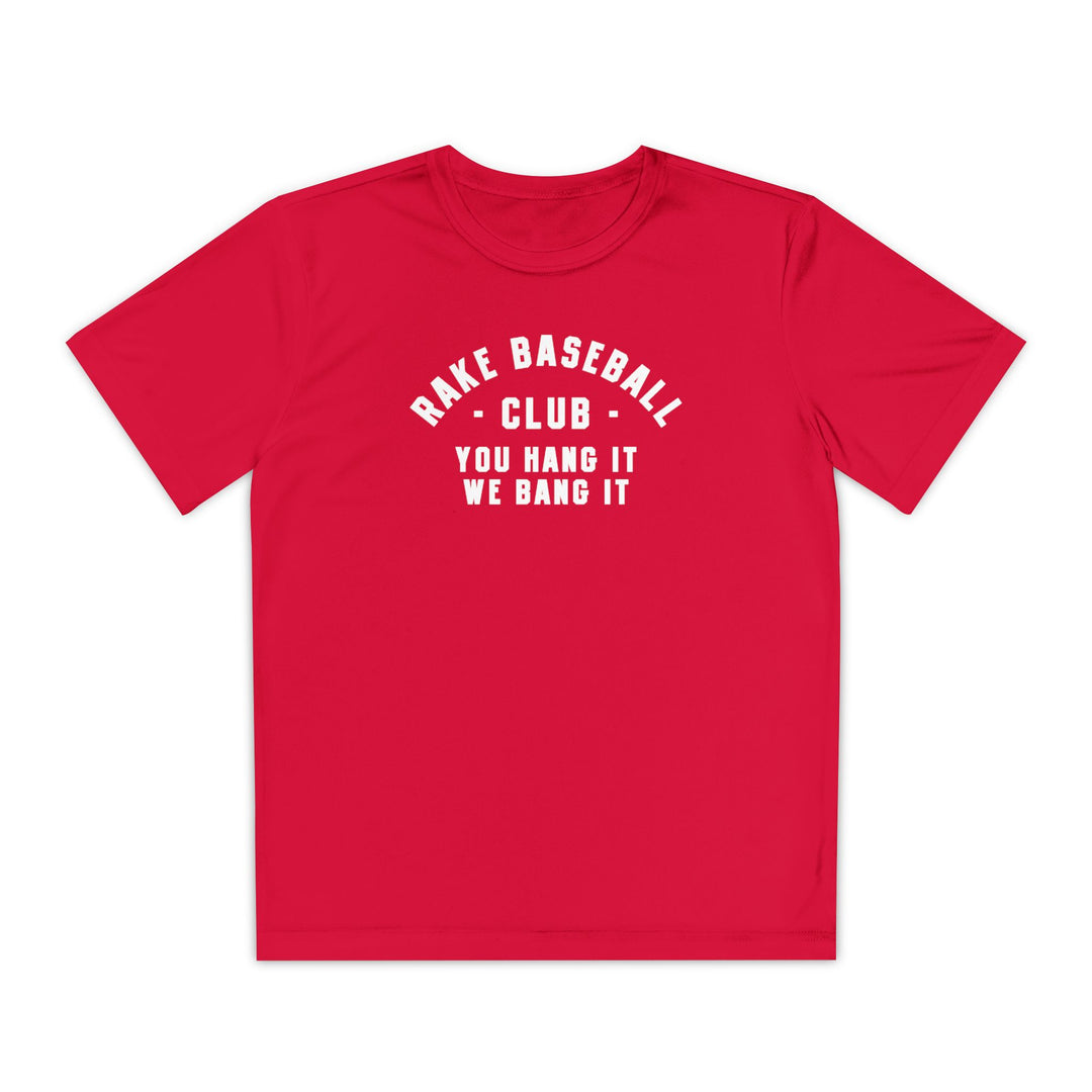 Kids Rake Baseball Club Dry Fit Tee - Rake Baseball Company - RAKE BASEBALL | BASEBALL T-SHIRT | BASEBALL CLOTHING | GOOD VIBES ONLY