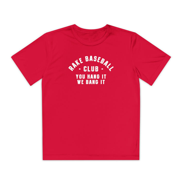 Kids Rake Baseball Club Dry Fit Tee - Rake Baseball Company - RAKE BASEBALL | BASEBALL T-SHIRT | BASEBALL CLOTHING | GOOD VIBES ONLY