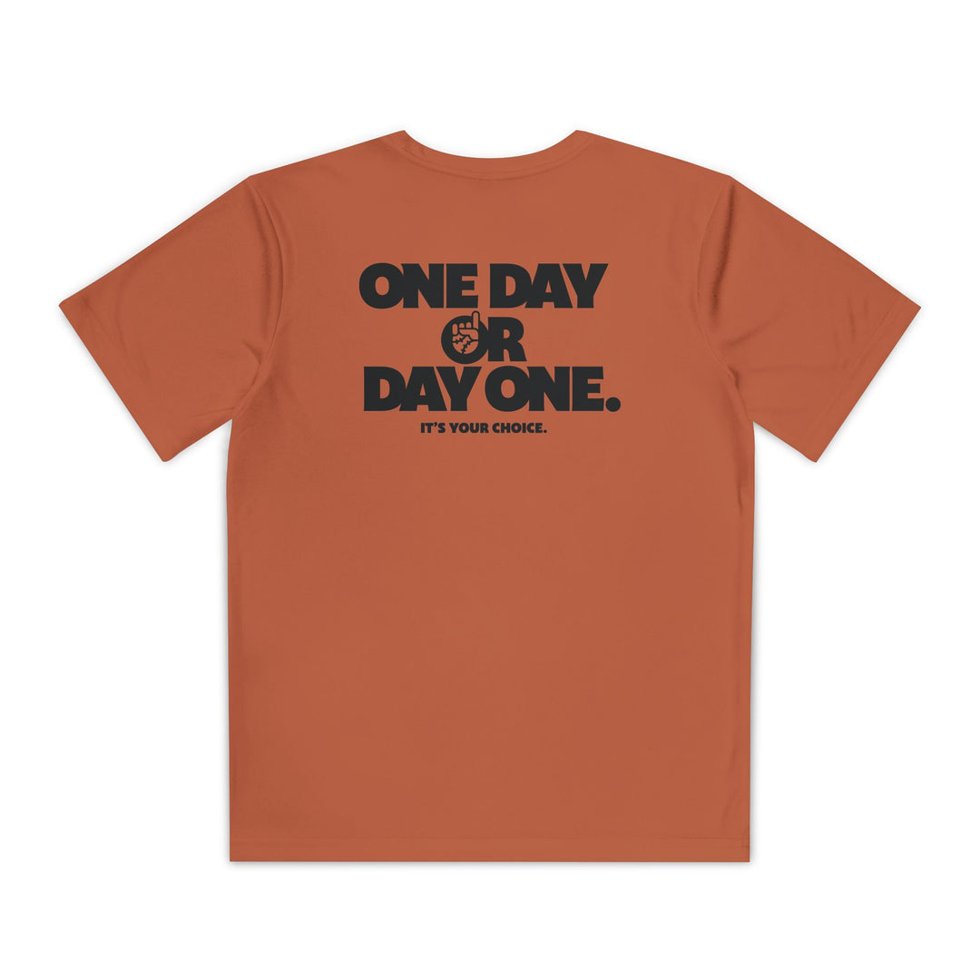 Kids One Day or Day One Dry Fit Tee - Rake Baseball Company - RAKE BASEBALL | BASEBALL T-SHIRT | BASEBALL CLOTHING | GOOD VIBES ONLY