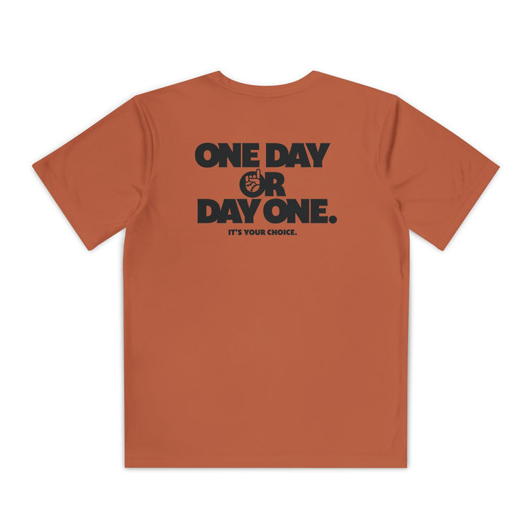 Kids One Day or Day One Dry Fit Tee - Rake Baseball Company - RAKE BASEBALL | BASEBALL T-SHIRT | BASEBALL CLOTHING | GOOD VIBES ONLY