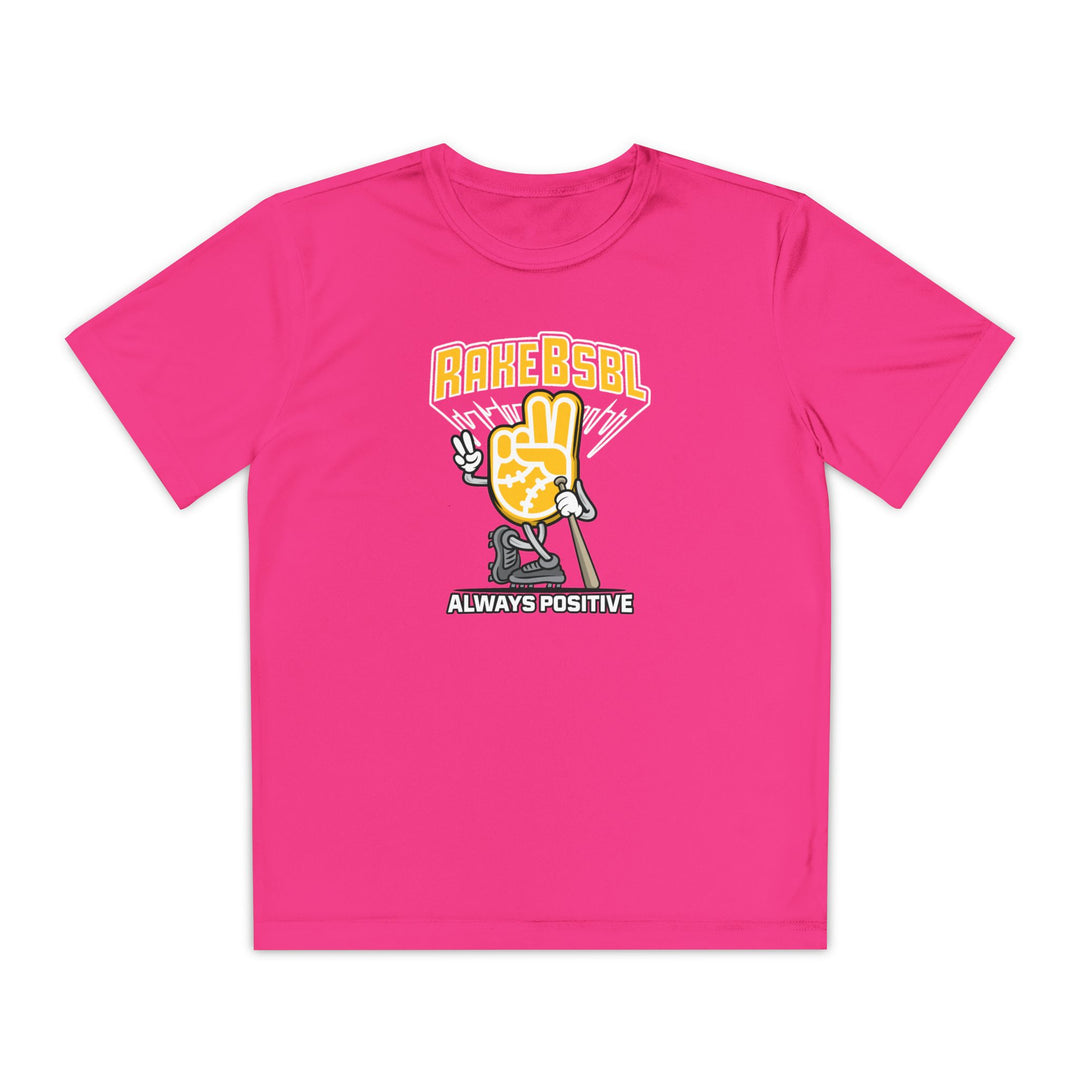 Kids "Always Positive" Dry Fit Tee - Rake Baseball Company - RAKE BASEBALL | BASEBALL T-SHIRT | BASEBALL CLOTHING | GOOD VIBES ONLY