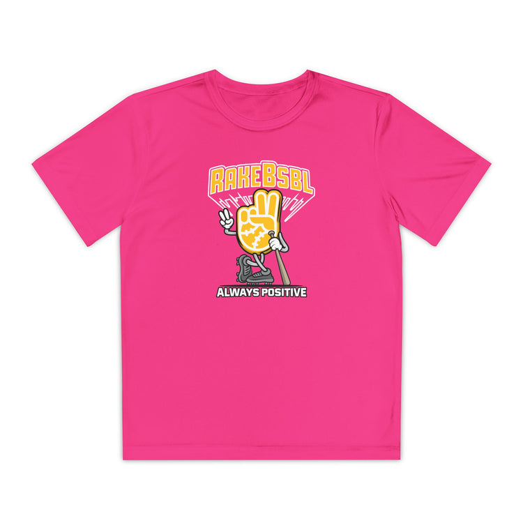 Kids "Always Positive" Dry Fit Tee - Rake Baseball Company - RAKE BASEBALL | BASEBALL T-SHIRT | BASEBALL CLOTHING | GOOD VIBES ONLY