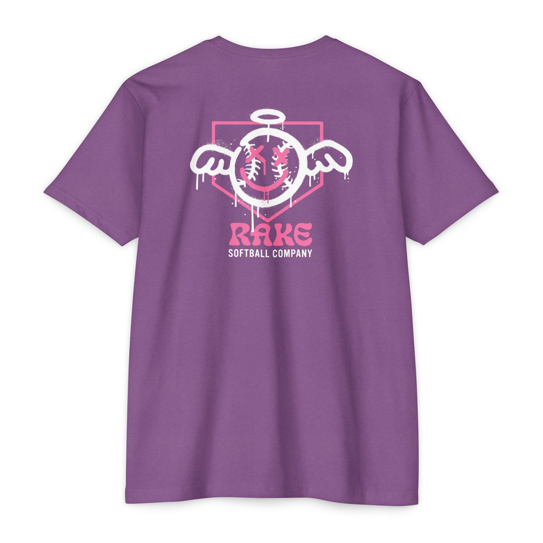 She Angel Drip Softball Tee - Rake Baseball Company - RAKE BASEBALL | BASEBALL T-SHIRT | BASEBALL CLOTHING | GOOD VIBES ONLY
