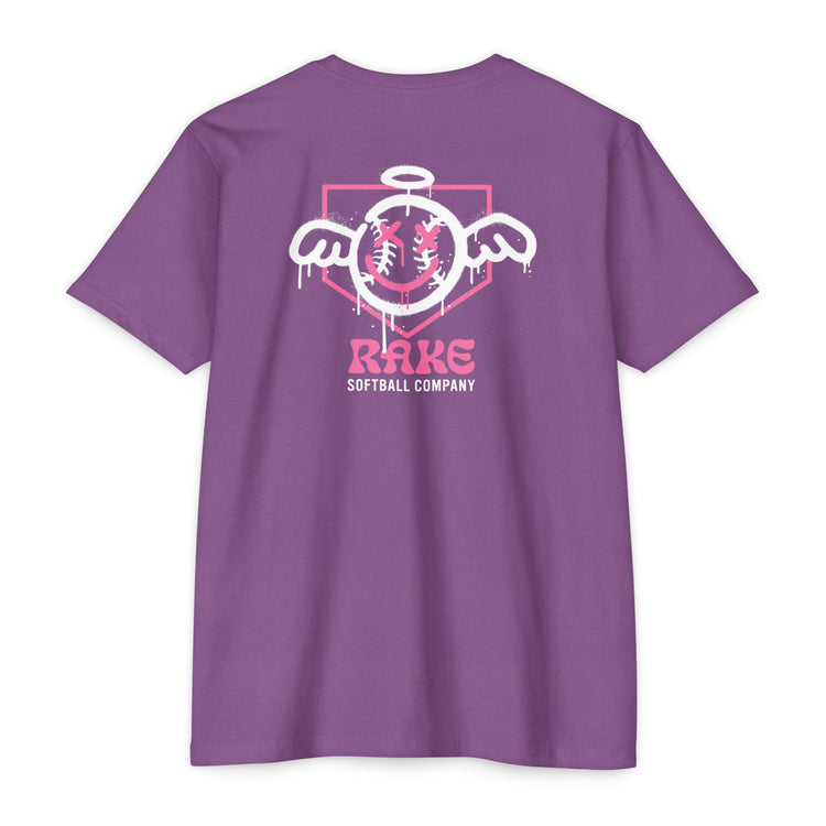 She Angel Drip Softball Tee - Rake Baseball Company - RAKE BASEBALL | BASEBALL T-SHIRT | BASEBALL CLOTHING | GOOD VIBES ONLY