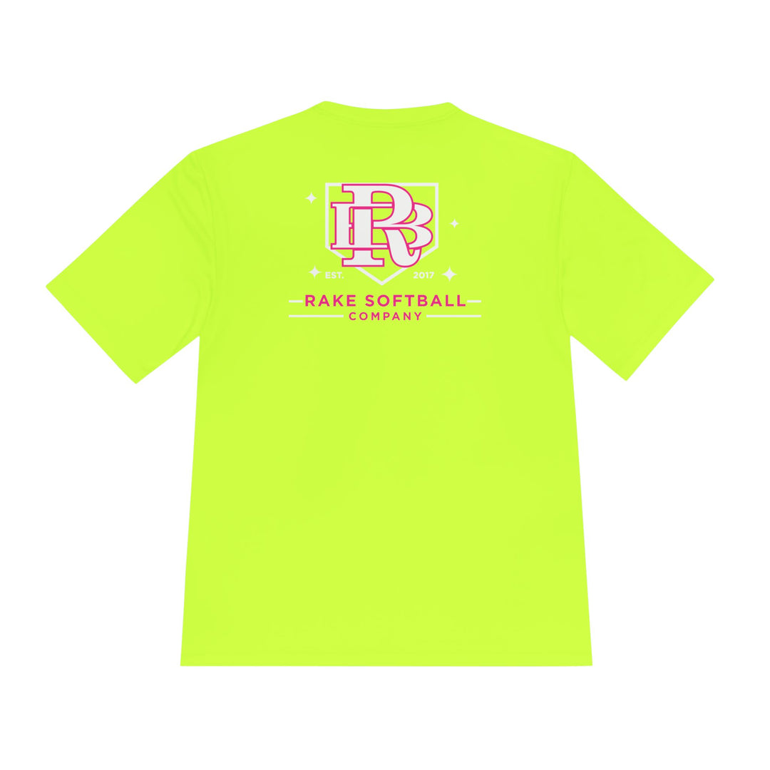 RB Homeplate Softball Dry Fit Tee - Rake Baseball Company - RAKE BASEBALL | BASEBALL T-SHIRT | BASEBALL CLOTHING | GOOD VIBES ONLY