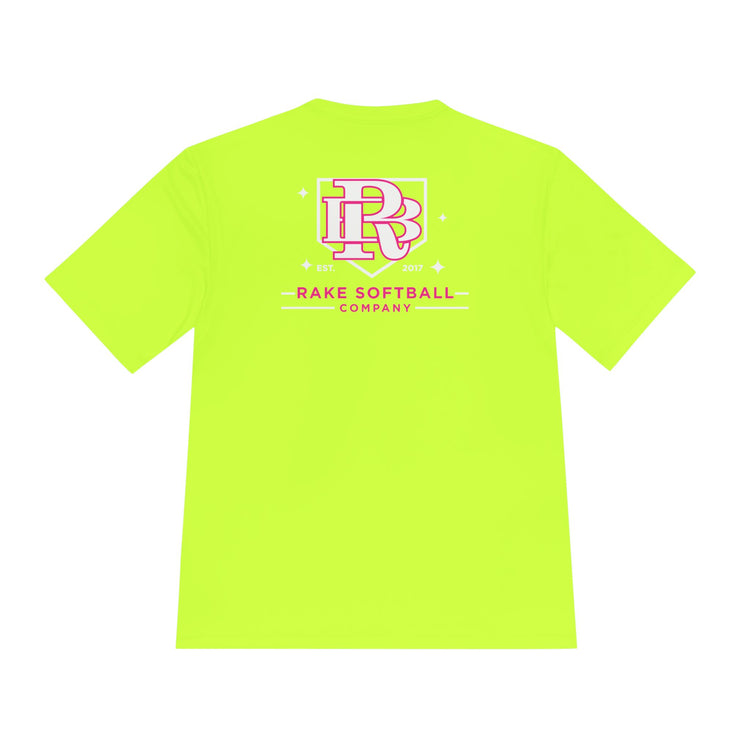 RB Homeplate Softball Dry Fit Tee - Rake Baseball Company - RAKE BASEBALL | BASEBALL T-SHIRT | BASEBALL CLOTHING | GOOD VIBES ONLY