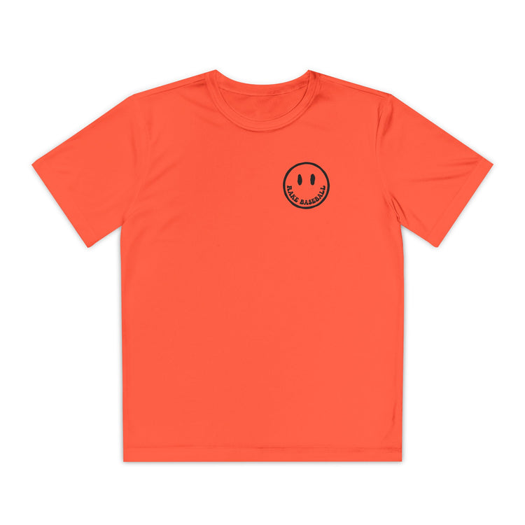 Kids Rake Smile Dry Fit Tee - Rake Baseball Company - RAKE BASEBALL | BASEBALL T-SHIRT | BASEBALL CLOTHING | GOOD VIBES ONLY
