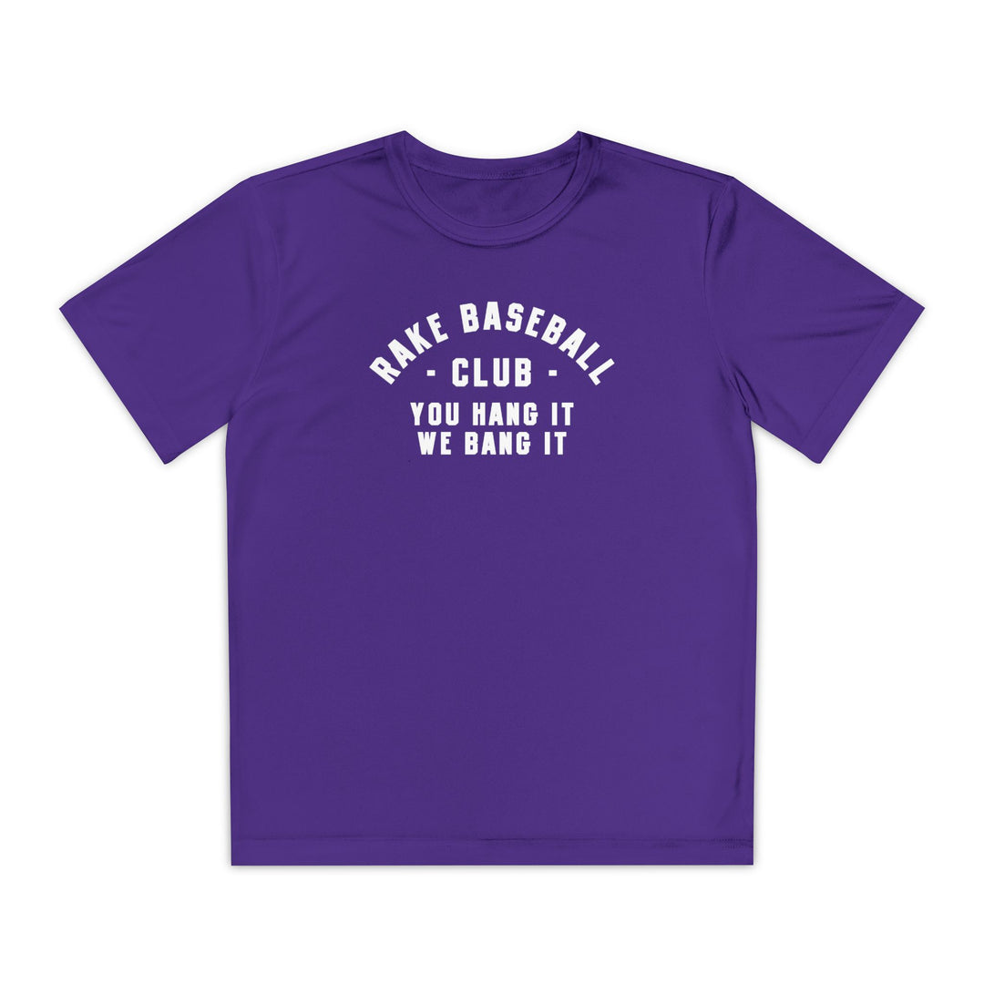 Kids Rake Baseball Club Dry Fit Tee - Rake Baseball Company - RAKE BASEBALL | BASEBALL T-SHIRT | BASEBALL CLOTHING | GOOD VIBES ONLY
