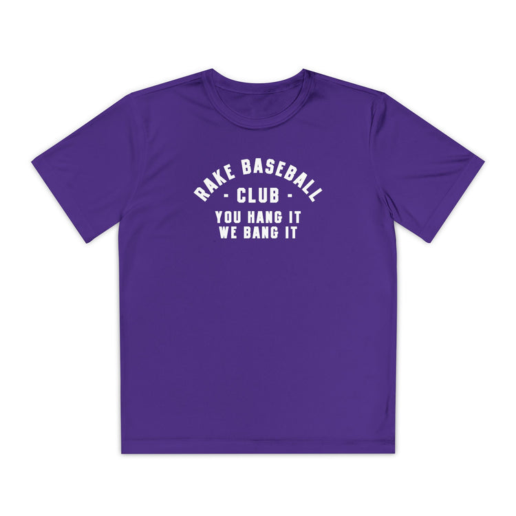 Kids Rake Baseball Club Dry Fit Tee - Rake Baseball Company - RAKE BASEBALL | BASEBALL T-SHIRT | BASEBALL CLOTHING | GOOD VIBES ONLY