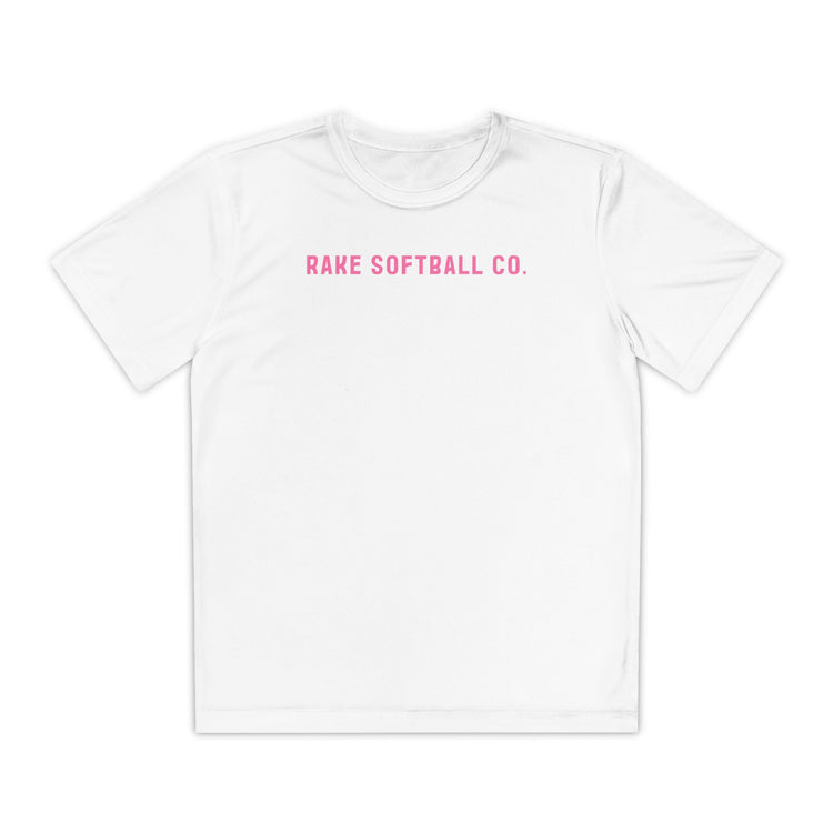 Kids Rake Softball Company Dry Fit Tee - Rake Baseball Company - RAKE BASEBALL | BASEBALL T-SHIRT | BASEBALL CLOTHING | GOOD VIBES ONLY