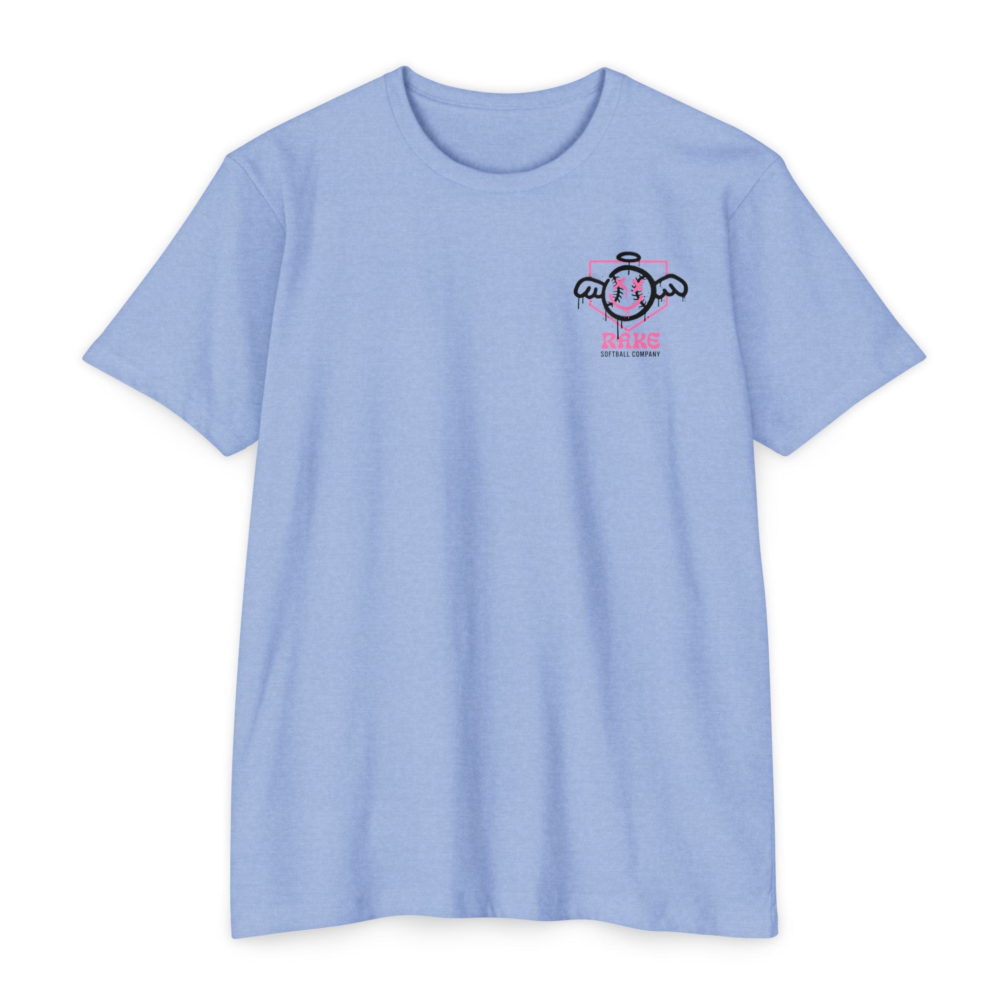 She Angel Drip Softball Tee - Rake Baseball Company - RAKE BASEBALL | BASEBALL T-SHIRT | BASEBALL CLOTHING | GOOD VIBES ONLY