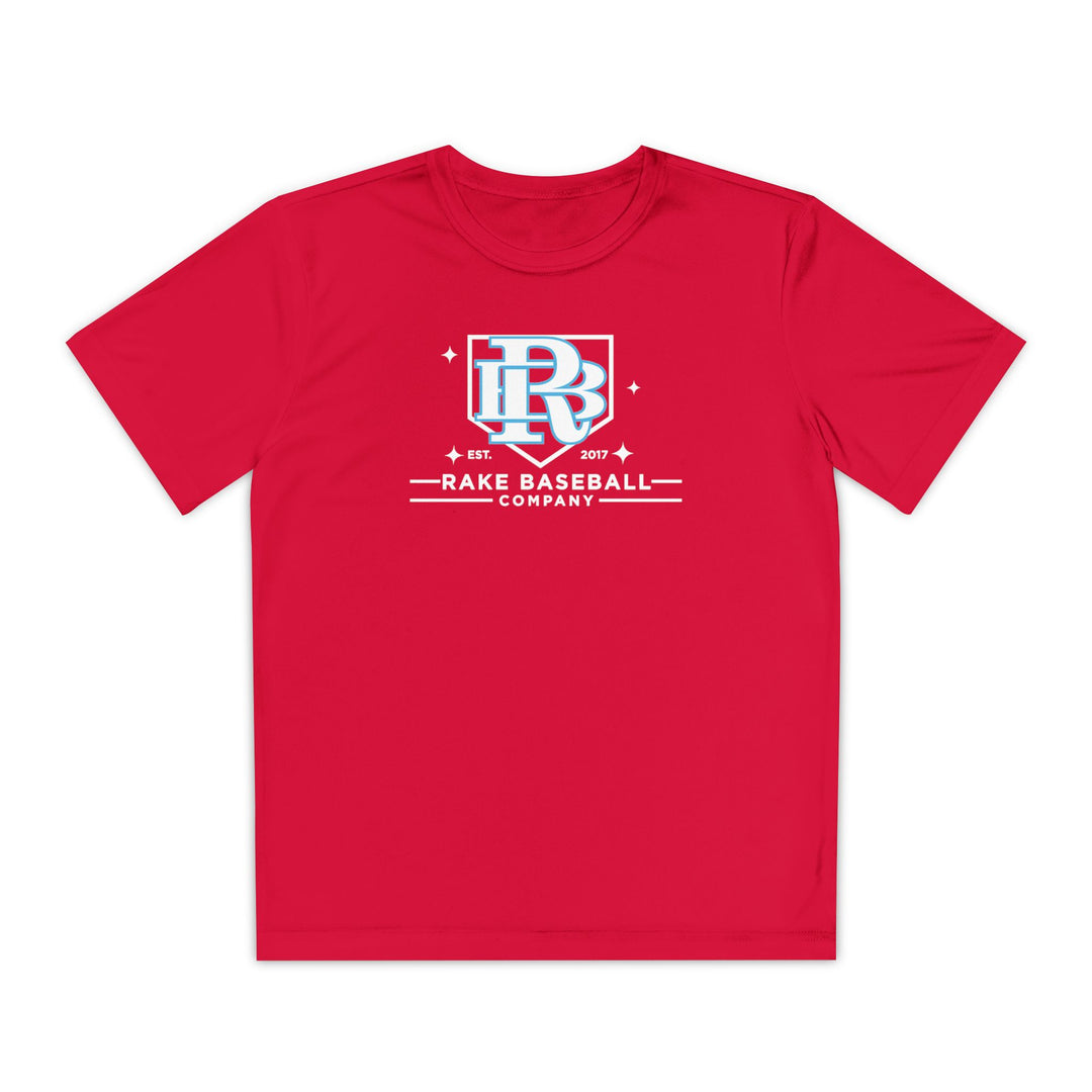 Kids Rake Baseball Homeplate Tee Dry Fit Tee - Rake Baseball Company - RAKE BASEBALL | BASEBALL T-SHIRT | BASEBALL CLOTHING | GOOD VIBES ONLY