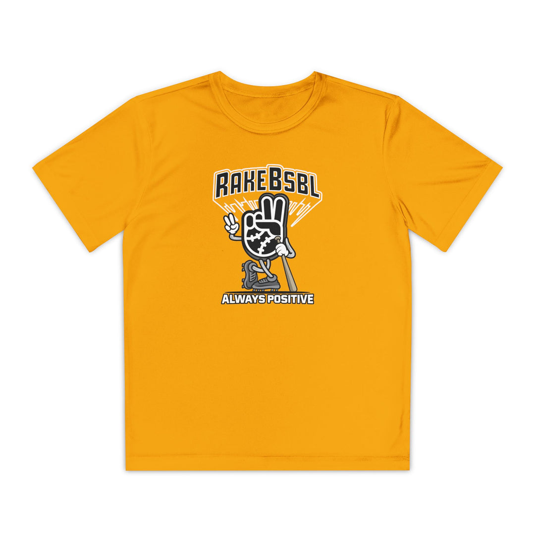 Kids Always Positive Vibes Dry Fit Tee - Rake Baseball Company - RAKE BASEBALL | BASEBALL T-SHIRT | BASEBALL CLOTHING | GOOD VIBES ONLY