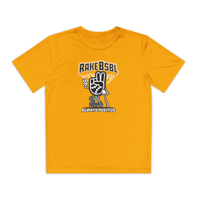 Kids Always Positive Vibes Dry Fit Tee - Rake Baseball Company - RAKE BASEBALL | BASEBALL T-SHIRT | BASEBALL CLOTHING | GOOD VIBES ONLY