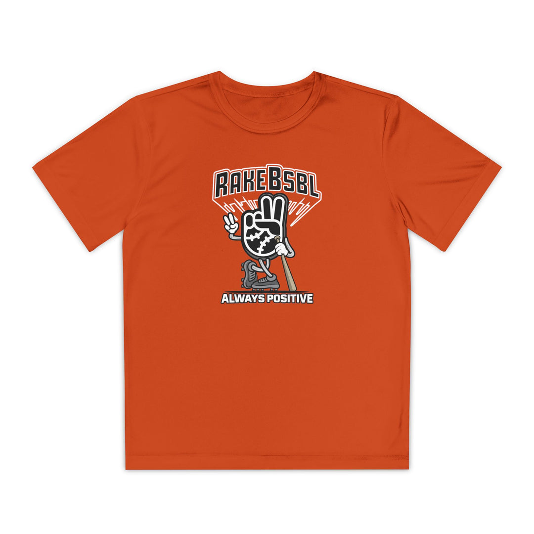 Kids Always Positive Vibes Dry Fit Tee - Rake Baseball Company - RAKE BASEBALL | BASEBALL T-SHIRT | BASEBALL CLOTHING | GOOD VIBES ONLY