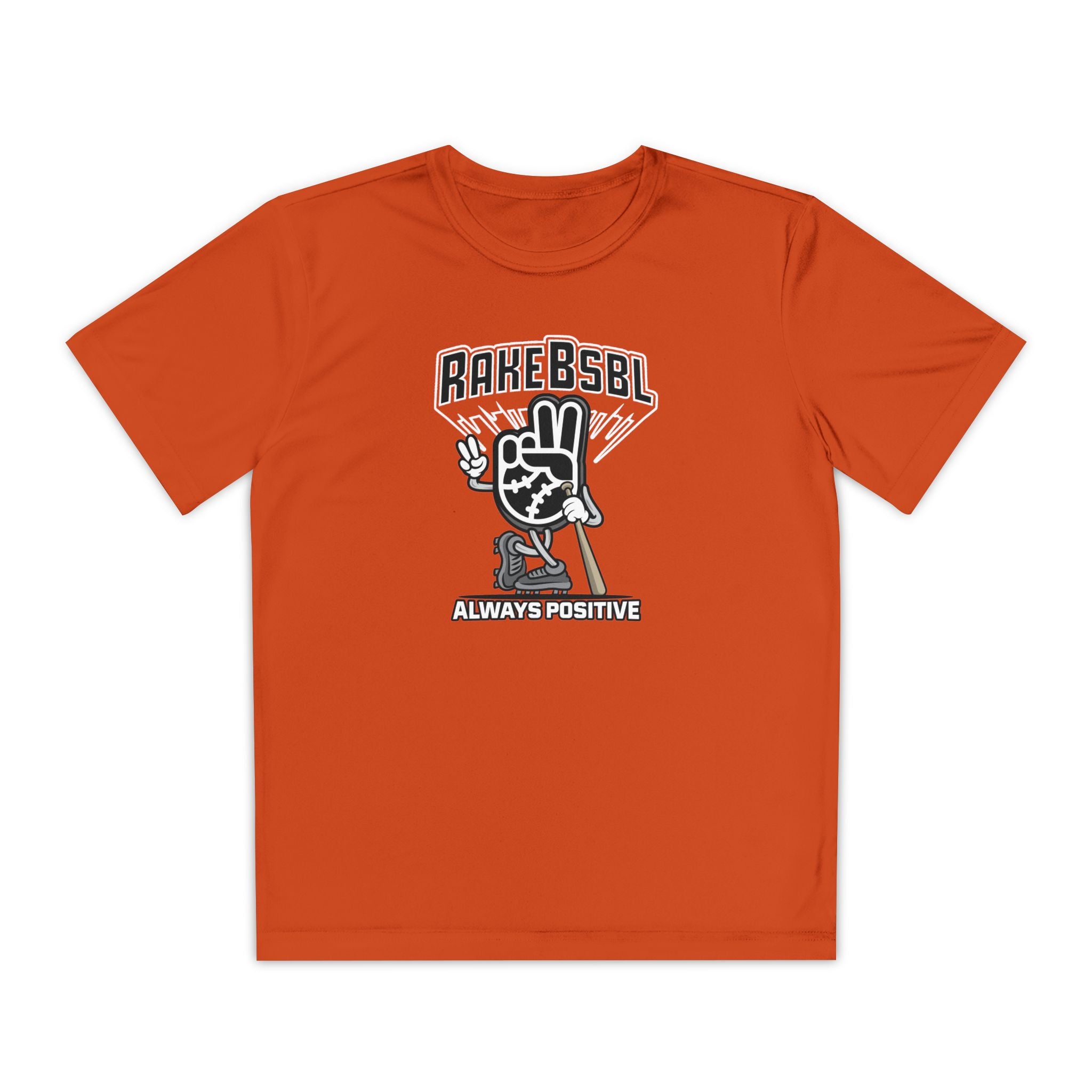Kids Always Positive Vibes Dry Fit Tee - Rake Baseball Company - RAKE BASEBALL | BASEBALL T-SHIRT | BASEBALL CLOTHING | GOOD VIBES ONLY