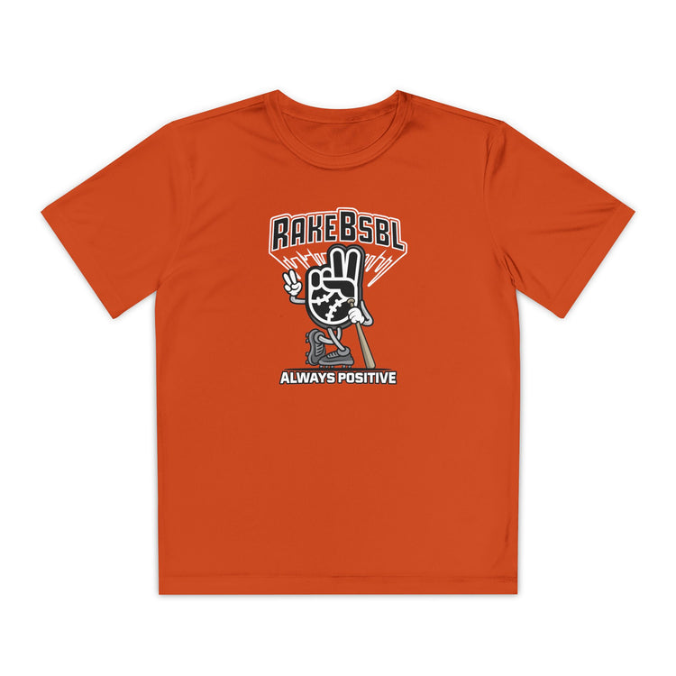 Kids Always Positive Vibes Dry Fit Tee - Rake Baseball Company - RAKE BASEBALL | BASEBALL T-SHIRT | BASEBALL CLOTHING | GOOD VIBES ONLY