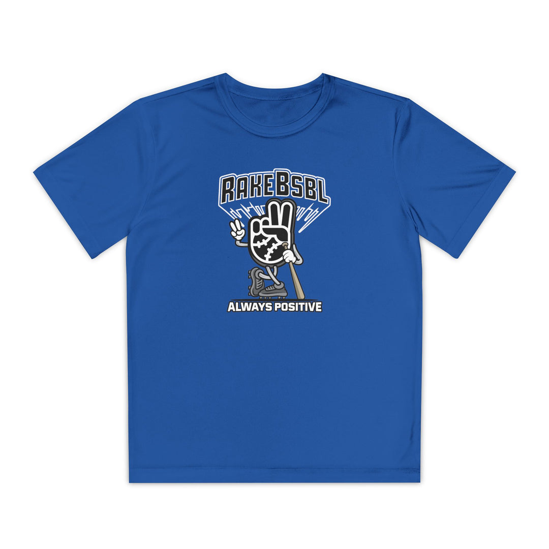 Kids Always Positive Vibes Dry Fit Tee - Rake Baseball Company - RAKE BASEBALL | BASEBALL T-SHIRT | BASEBALL CLOTHING | GOOD VIBES ONLY