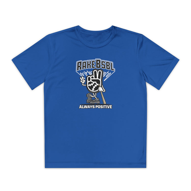 Kids Always Positive Vibes Dry Fit Tee - Rake Baseball Company - RAKE BASEBALL | BASEBALL T-SHIRT | BASEBALL CLOTHING | GOOD VIBES ONLY