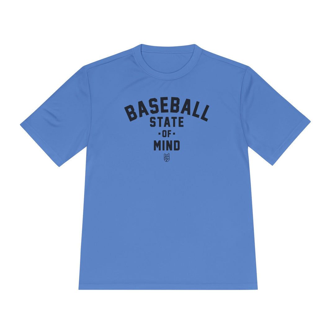 Baseball State Of Mind Dry Fit Tee - Rake Baseball Company - RAKE BASEBALL | BASEBALL T-SHIRT | BASEBALL CLOTHING | GOOD VIBES ONLY