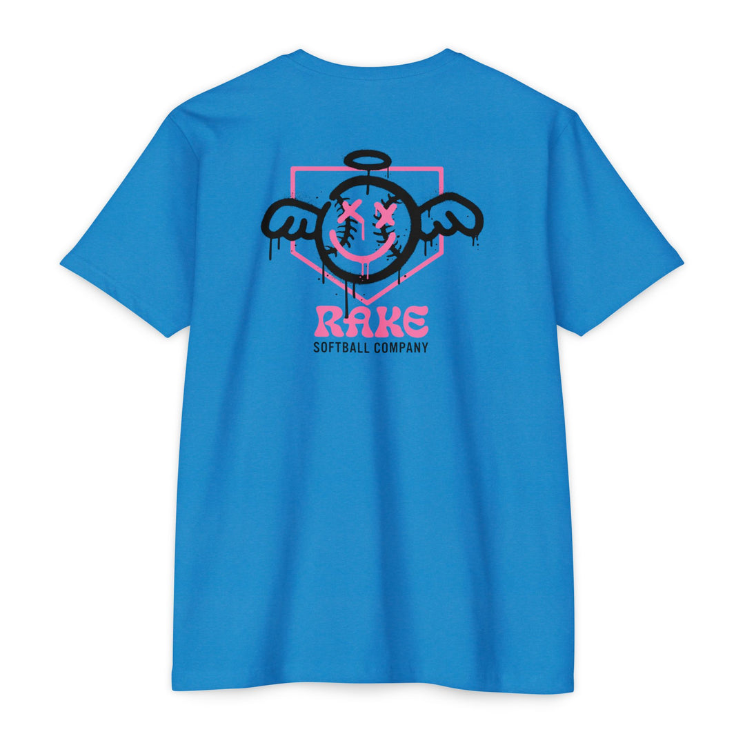 She Angel Drip Softball Tee - Rake Baseball Company - RAKE BASEBALL | BASEBALL T-SHIRT | BASEBALL CLOTHING | GOOD VIBES ONLY