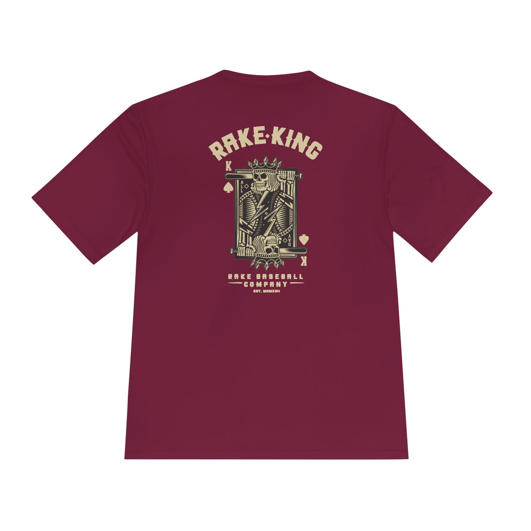 Rake King Dry Fit Tee - Rake Baseball Company - RAKE BASEBALL | BASEBALL T-SHIRT | BASEBALL CLOTHING | GOOD VIBES ONLY