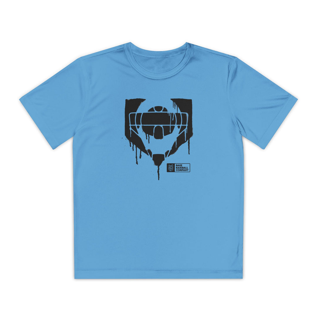 Kids Catcher's Drip Dry Fit Tee - Rake Baseball Company - RAKE BASEBALL | BASEBALL T-SHIRT | BASEBALL CLOTHING | GOOD VIBES ONLY