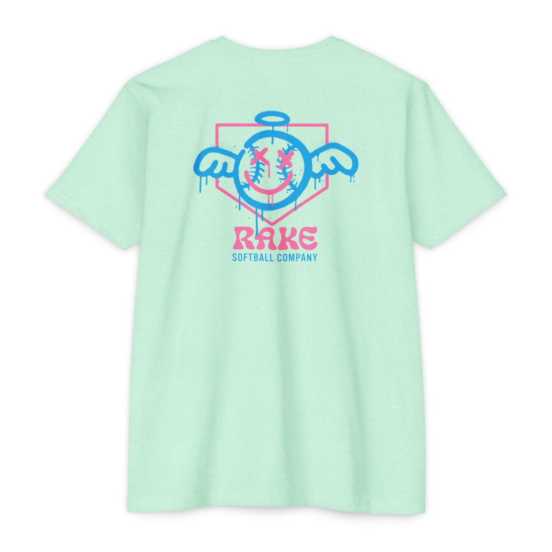 She Angel Drip Softball Tee - Rake Baseball Company - RAKE BASEBALL | BASEBALL T-SHIRT | BASEBALL CLOTHING | GOOD VIBES ONLY