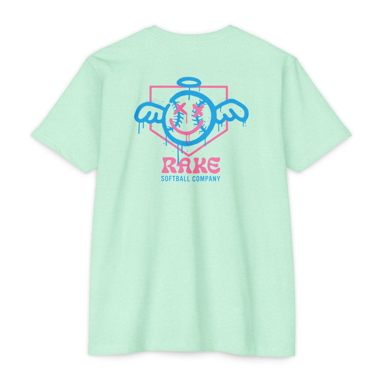She Angel Drip Softball Tee - Rake Baseball Company - RAKE BASEBALL | BASEBALL T-SHIRT | BASEBALL CLOTHING | GOOD VIBES ONLY